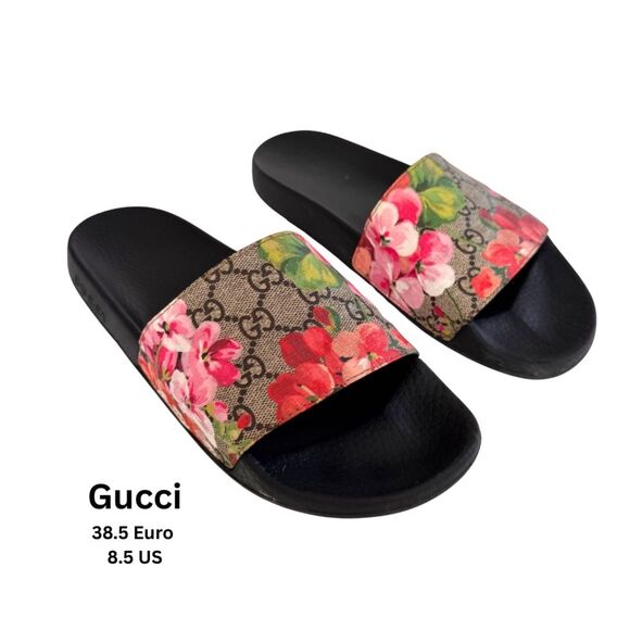 Gucci Blooms Supreme Slides Size 8.5-9 - Picture 1 of 9